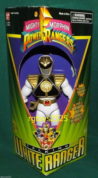 Mighty Morphin Power Rangers 8 " White Talking Ranger Factory 1995