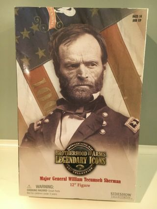Sideshow 12 Inch Civil War Union Army Major General Tecumseh Sherman Nib