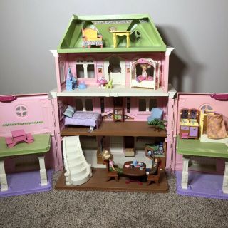 Fisher Price Loving Family Dollhouse Grand Mansion With Furniture And Dolls