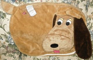 Vintage Pound Puppy Shaped Full Size Bed Pillow Sham 1980 