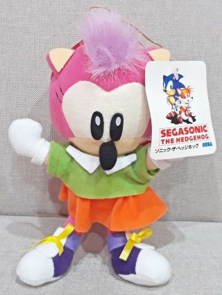 Amy Rose Sonic The Hedgehog Sega 1994 8 " Plush Doll Toy Japan W/tag