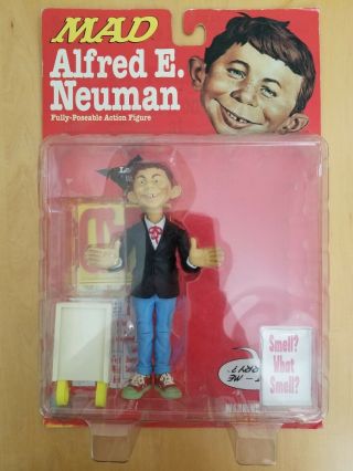 Rare Mad Alfred E.  Neuman Action Figure Packed Right Side Up Dc Direct 1998