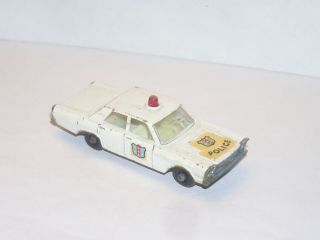 Vintage Matchbox Lesney 55/59 Ford Galaxie Police Car Green Light Special