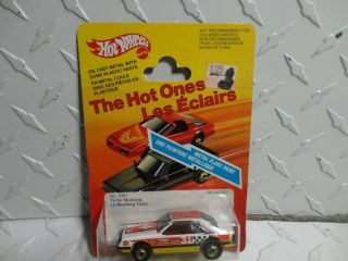 1983 Hot Wheels The Hot Ones White Turbo Mustang French Card Read