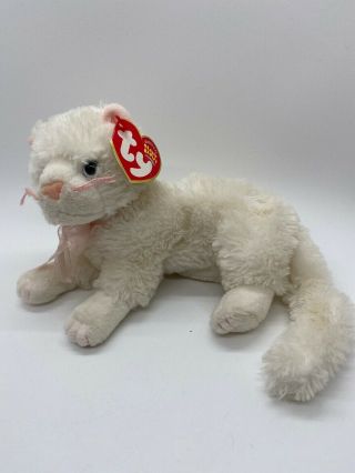 Vintage Rare Retired Ty Beanie Baby Bianca The White Cat 2004