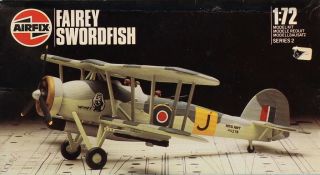 Airfix 1:72 Fairey Swordfish Plastic Aircraft Model Kit 02071u1