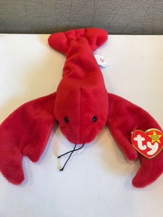 Retired 1993 Ty Beanie Babies Pincher The Lobster 4th Generation Very Rare F1