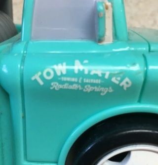 Disney Pixar Cars Mater Shake N Go Retro Green Tow Truck Talking Mattel 2005 3