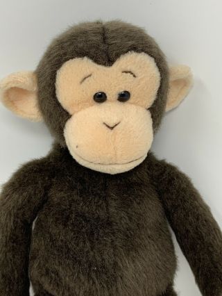 GUND Pee Wee Chimpanzee 2627 10.  5 Inches Dark Brown Cream Chimp Vintage RARE 2
