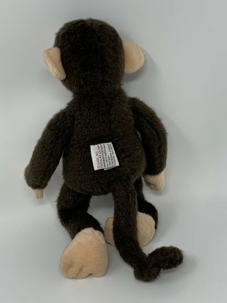 GUND Pee Wee Chimpanzee 2627 10.  5 Inches Dark Brown Cream Chimp Vintage RARE 3