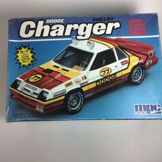 Mpc 1987 Shelby Dodge Charger Plastic Model Kit 6393 No Stickers