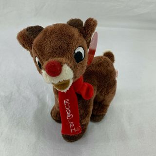 Dan Dee Earthrite Fiber Rudolph The Red Nose Reindeer 7 " Plush Stuffed Animal