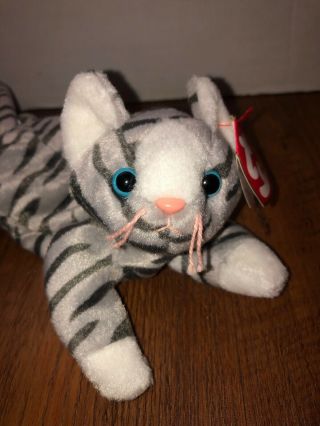 Vintage Rare Retired Ty Beanie Baby Prance The Cat 1997