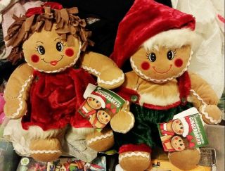 Gingerbread Boy And Girl 18 " Plush Christmas Dandee Scented Holiday