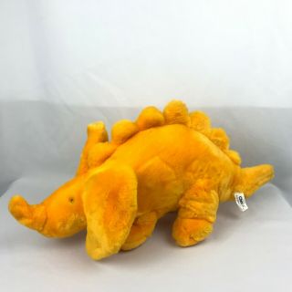 Vintage Chosun Orange Dinosaur Triceratops 1987 Plush Stuffed Toy 24 " 2 Ft Rare
