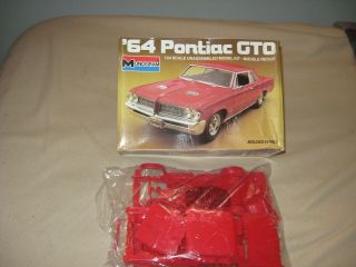 Vintage Monogram 1/24 Scale 1964 Pontiac Gto Plastic Model Kit / Open Box