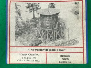 Master Creations Ho “warnerville Water Tower” Kit.