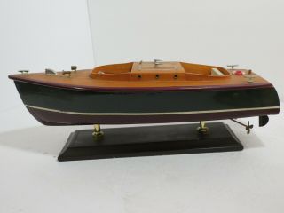 Vintage Chris Craft Style Model Boat Restoration Or Parts Boat 14 "