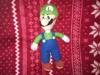 Official 12” Kellytoy Luigi Mario Plush Nintendo Toy Doll Arcade 2001