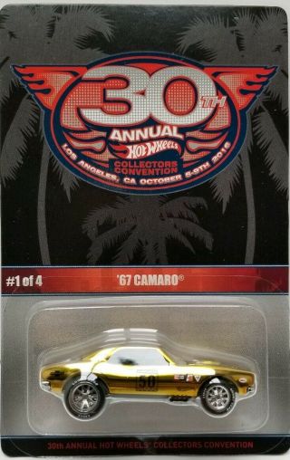 Hot Wheels 30th Annual Collectors Convention ‘67 Camaro 1889/2600 Gold