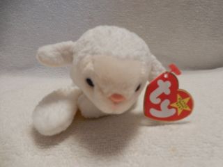 Ty Beanie Baby Fleece The Lamb With Tags Retired Euc