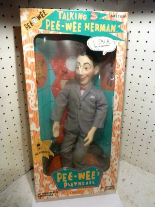 Vintage 1988 Pee Wee Herman Talking 17 " Doll Playhouse Rare
