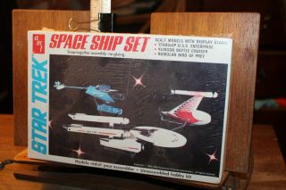 Vintage Amt Star Trek Space Ship Set Model Kit Enterprise Klingon