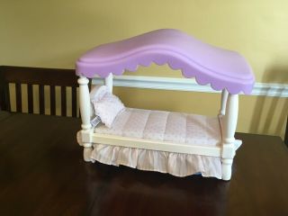 Rare Little Tikes My Size Barbie Furniture Canopy Bed