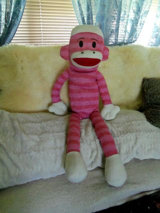Giant Jumbo 48” Maxx The Sock Monkey Oversize Boy Stuffed Animal