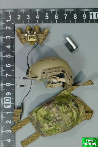 1:6 Scale Dam 78042 Fbi Hrt Agent - Base Jump Helmet W/ Nvg & Cover
