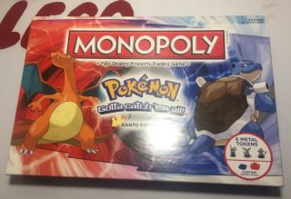 Pokemon Monopoly Kanto Edition Complete 2014 Hasbro