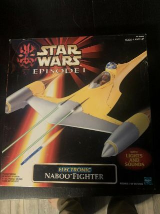 Star Wars Episode 1 Electronic Naboo Fighter Nib Box