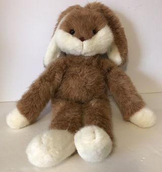 1986 Gund Bunny Rabbit Plush Floppy Long Legs Easter Toy 19 " Brown White
