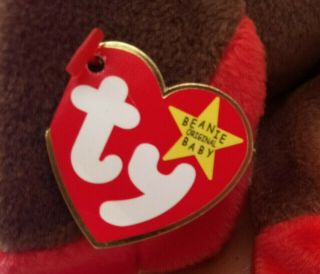 Vintage Ty Beanie Baby Gobbles the Turkey Bean Bag Toy - Retired 1996 2