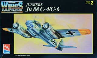 Amt Ertl 1:72 Junkers Ju - 88 C - 4/c - 6 Plastic Aircraft Model Kit 8898u