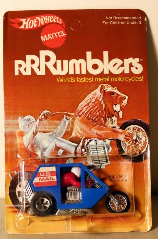 Dte 1973 Card Hot Wheels Rrrumblers 6675 Blue Rip Code W - Wheeler W/red Driver