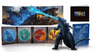 Godzilla Figure Poster Color Ver. ,  Godzilla: King Of The Monsters Blu - Ray Set