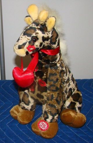 Musical 12 " Giraffe Sings Hooked On A Feeling Hearts And Kisses Love