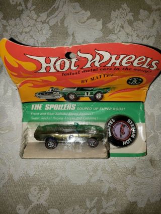 Vintage 1969 Hotwheels Redlines Firebird Spoilers Blister On Card