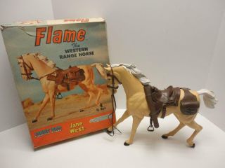 1960s Marx Johnny West Horse Flame W/ Box Complete