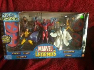 Marvel Legends X - Men Box Set 5 - Pack Wolverine Magneto Gambit Rogue Beast Toy Biz
