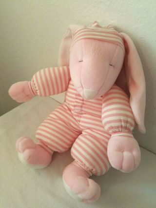 North American Bear Sleepyhead Bunny Plush Stuffed Animal Pink White Stripes PJs 2