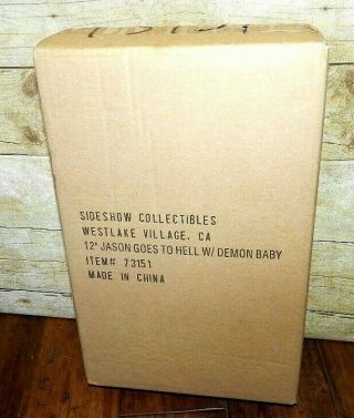 Sideshow Jason Goes To Hell Friday The 13th 12 " Figure In Shipper W/baby