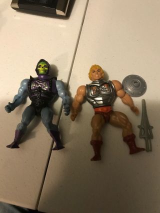 Vintage Masters Of The Universe Action Figure,  Battle Armor He Man And Skeletor