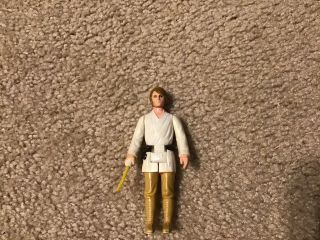 1977 Vintage Star Wars Luke Skywalker Brown Hair With Lightsaber