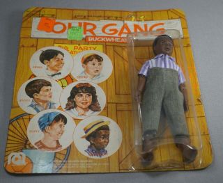 Orig.  1975 Mego Corp Our Gang Little Rascals Buckwheat Action Figure In Package