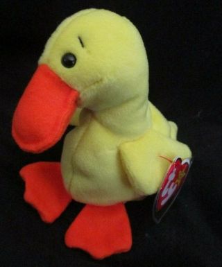 Ty Beanie Quackers The Duck Dob April 19,  1994 Mwmt