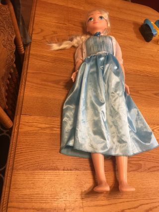 Frozen Elsa Life Size Doll 38 " Disney My Size Huge 3 Ft Shoes & Dress