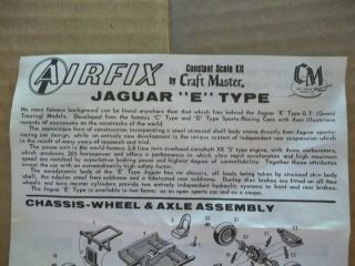 Unbuilt 1/32 " Jaguar E - Type Sports Car " Airfix No Box But Appears Complete