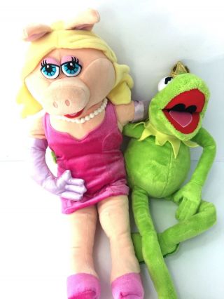 Disney Store Muppets Kermit And Miss Piggy Large Plush Authentic